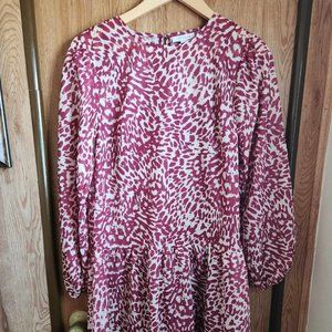 TopShop Maroon Long Sleeved Dress